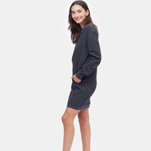Fleece Crew Dress - Navy